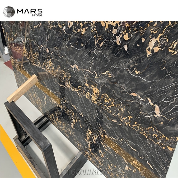 Black Portoro Nero Giallo Extra Gold Marble