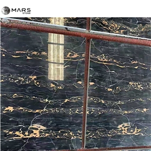 Black Portoro Nero Giallo Extra Gold Marble