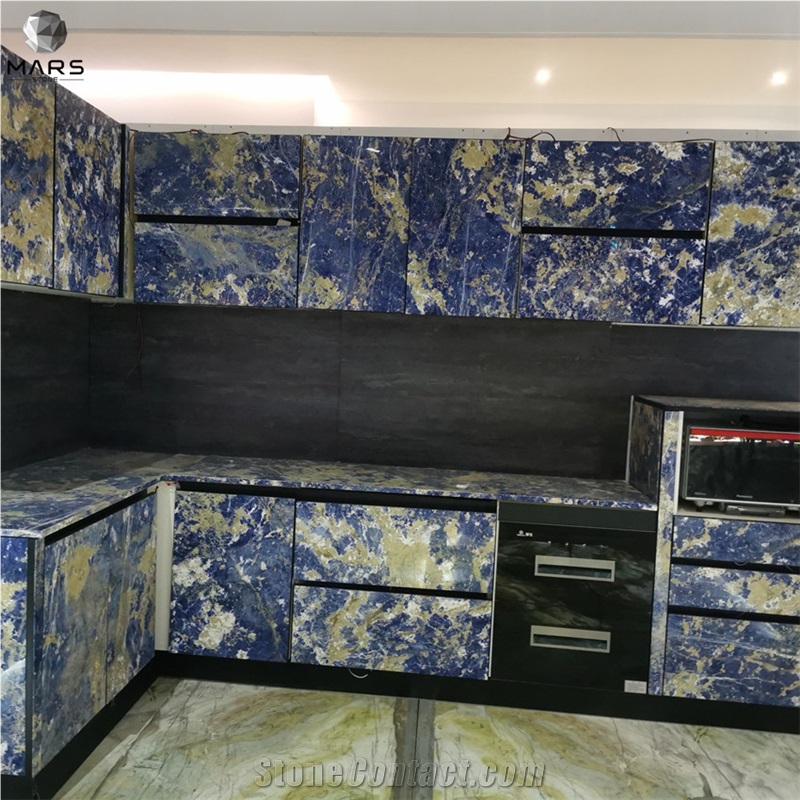 Blue Color Luxury Azul Bahia Granite Stone Sinks, Basins
