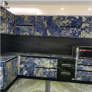 Blue Color Luxury Azul Bahia Granite Stone Sinks, Basins