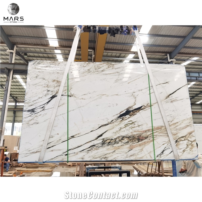 Calacatta White Marble Slab Tiles For Wall