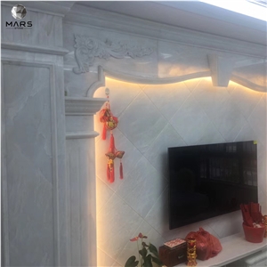 Cary Ice Jade Stone Slabs Pure White Marble Stone Slabs