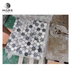 Cheap Price Grey Natural Marble Hexagon Shape Mosaic Tiles Cheap Price Grey Natural Marble Hexagon Shape Mosaic Tiles