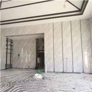 China Bianco Guangxi White Marble With Grey Veins Slabs