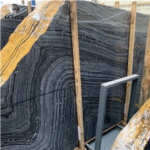 China Black Forest Stone Ancient Wood Vein Marble Slabs