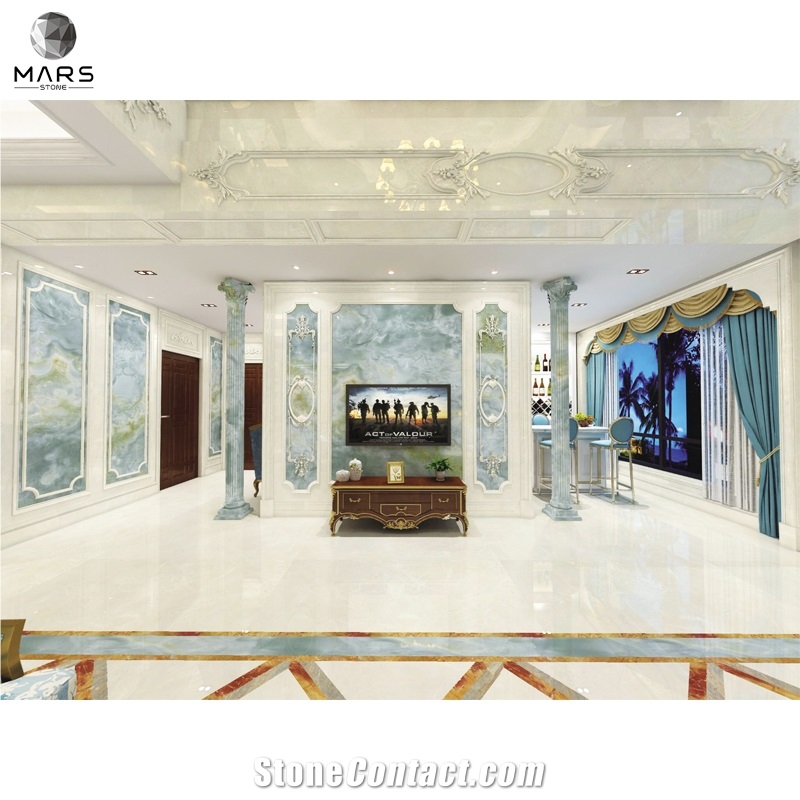 China Cary Ice Jade Marble Nature Stone Slabs&Tiles Polished