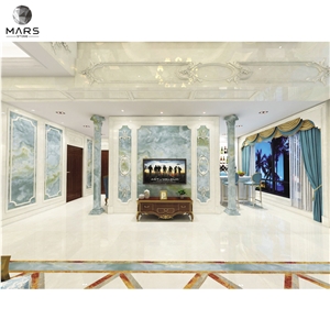 China Cary Ice Jade Marble Nature Stone Slabs&Tiles Polished