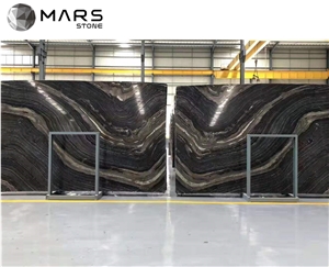 China Cheap Zebra Black Wood Marble For Flooring Tiles