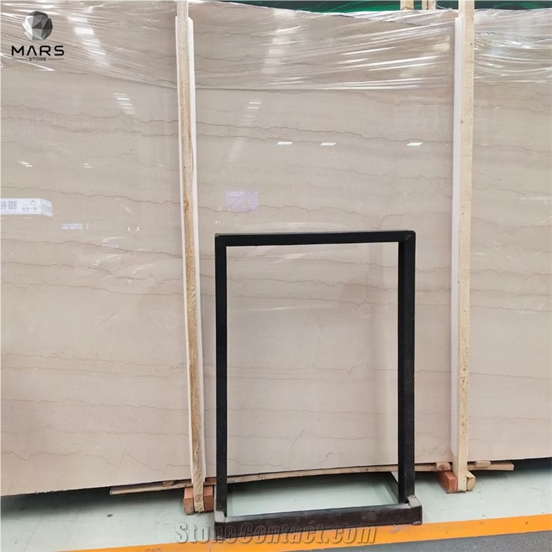 Chinese Natural Polished Stone Beige Marble Big Slab
