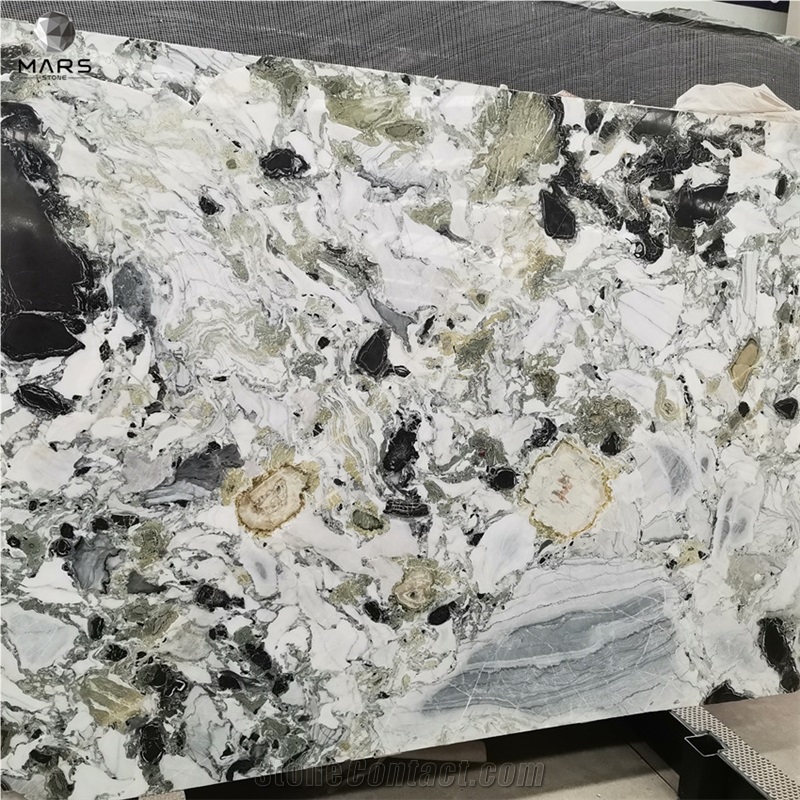Colorful Connect Cold Emerald Jade Ice Green Marble