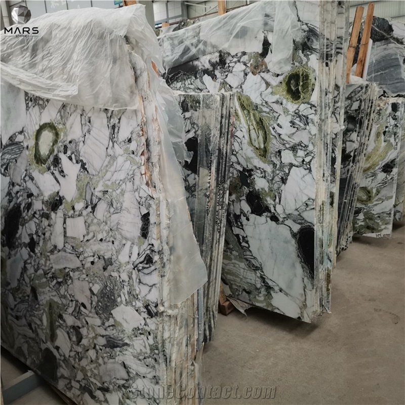 Colorful Connect Cold Emerald Jade Ice Green Marble
