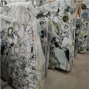 Colorful Connect Cold Emerald Jade Ice Green Marble