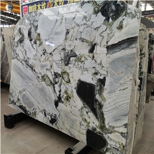 Colorful Connect Cold Emerald Jade Ice Green Marble