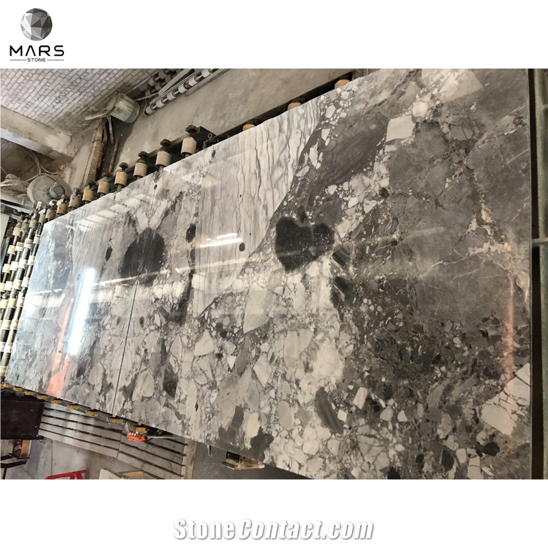 Copico Grey Pandora White Marble Slabs Tiles For Countertops