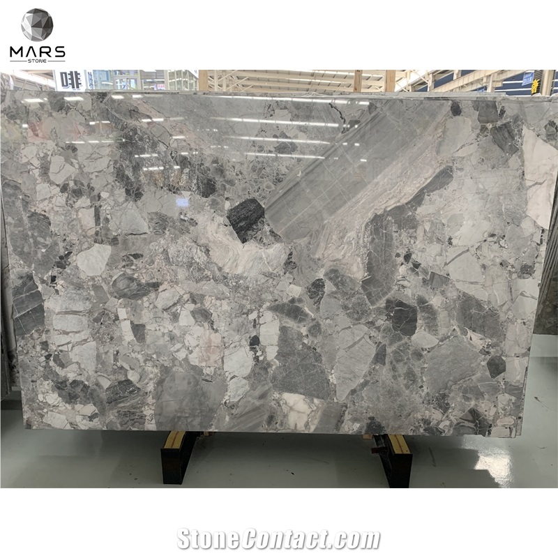 Copico Grey Pandora White Marble Slabs Tiles For Countertops