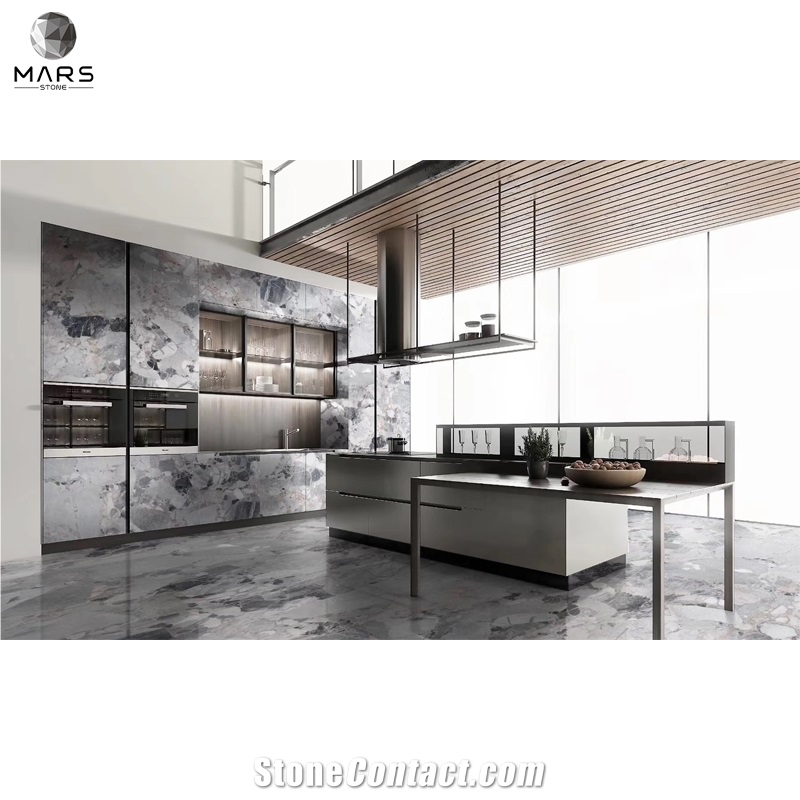 Copico Grey Pandora White Marble Slabs Tiles For Countertops