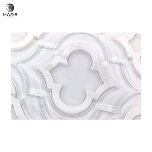 Excellent Arabesque Shape White Natural Mosaic Marble