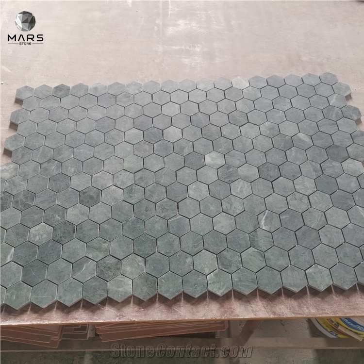 Factory Price Indian Green Marble Hexagon Mosaic Tiles