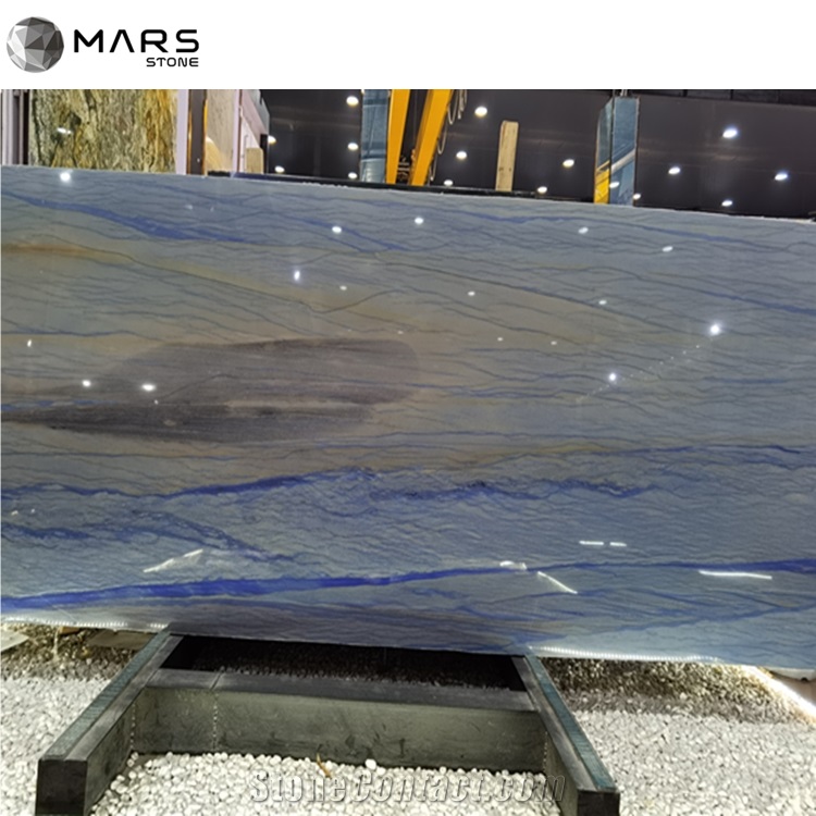 Fancy Natural Azul Macaubas Blue Sky Quartzite Slab