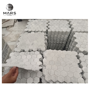 Good Quality Carrara White Marble Hexagon Mosaic Tiles