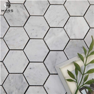 Good Quality White Carrara Marble Hexagon Stone Mosaic Tile