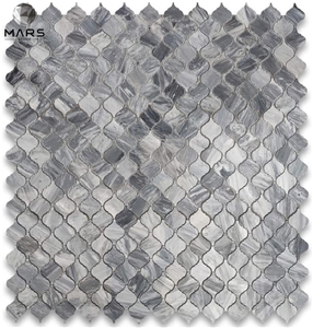 Gray Marble Arbesque Baroque Medium Lantern Mosaic Tilea