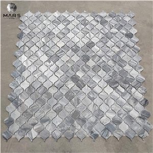 Gray Marble Arbesque Baroque Medium Lantern Mosaic Tilea