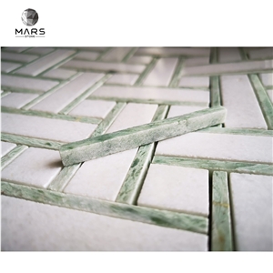 Green And White Marble Mosaic Tile Modern Design Green And White Marble Mosaic Tile Modern Design
