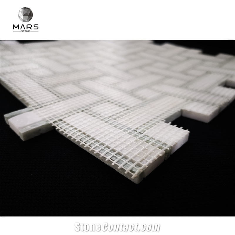 Green And White Marble Mosaic Tile Modern Design
