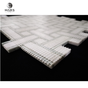 Green And White Marble Mosaic Tile Modern Design
