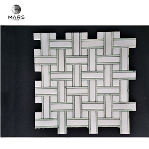 Green And White Marble Mosaic Tile Modern Design