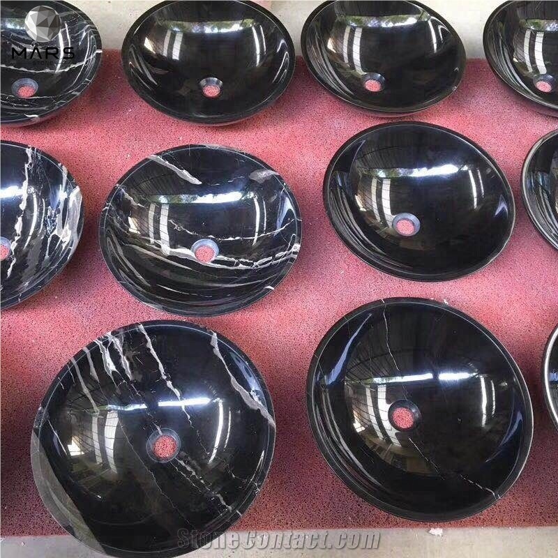 High Quality Polished Bathroom Round Shape Wash Basin