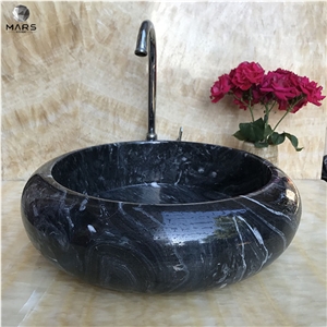 High Quality Polished Bathroom Round Shape Wash Basin