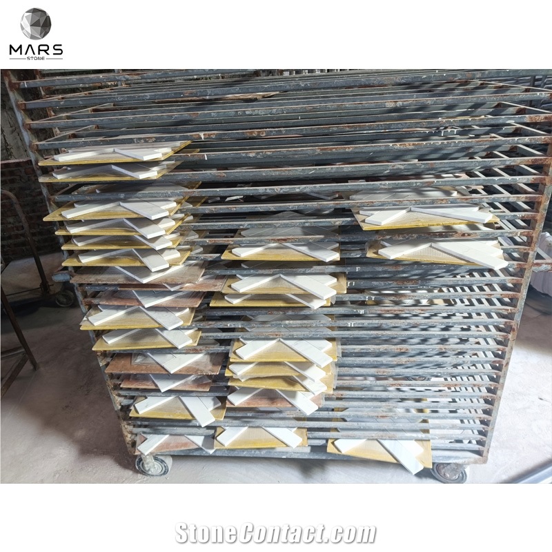 Hot Sell Products Volakas White Chevron Marble Mosaics Tiles