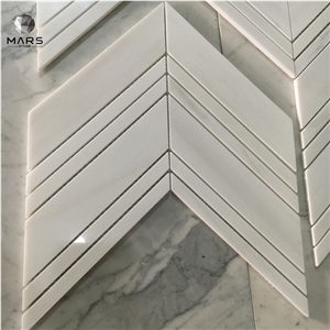 Hot Selling Chevron Marble Mosaic Bachsplash Tile Factory