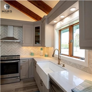 Hot Selling Chevron Marble Mosaic Bachsplash Tile Factory