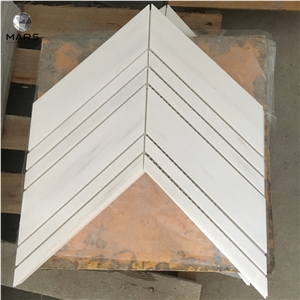 Hot Selling Chevron Marble Mosaic Bachsplash Tile Factory