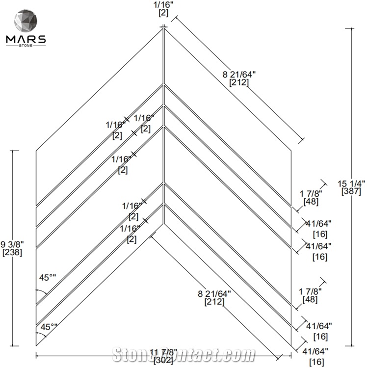 Hot Selling Chevron Marble Mosaic Bachsplash Tile Factory