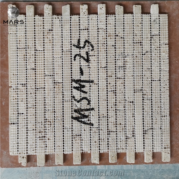Hot Selling Travertine Linear Strips Mosaic Tiles Factory