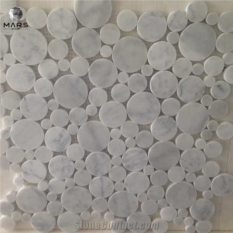 Interior Decoration Circle Shape Marble Mosaic Floor Tile