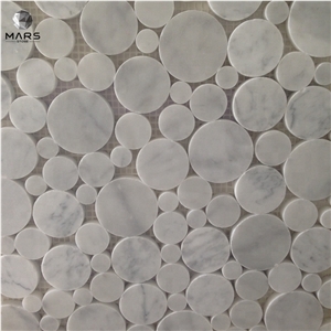 Interior Decoration Circle Shape Marble Mosaic Floor Tile
