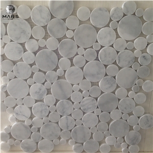 Interior Decoration Circle Shape Marble Mosaic Floor Tile