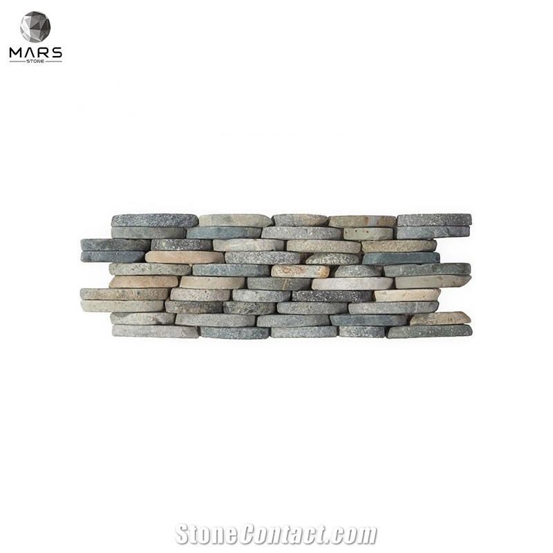 Irregular Shape Grey Natural Stone Mosaic Tiles