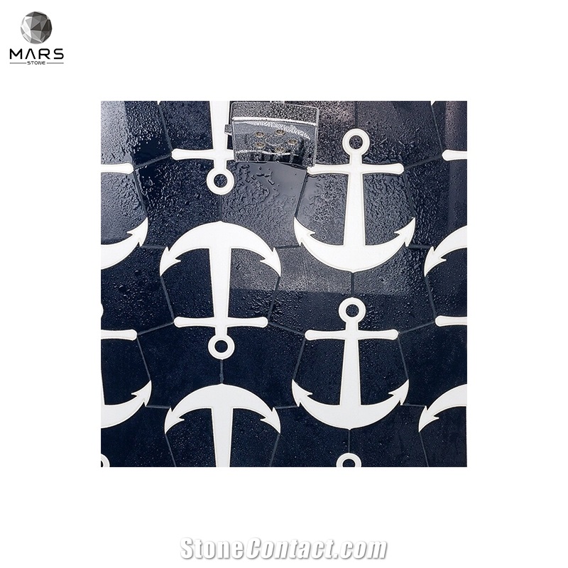 Irregular Sharp Kerrie Polished Mosaic Marble Tiles