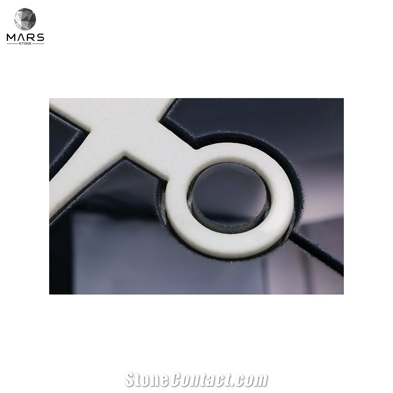Irregular Sharp Kerrie Polished Mosaic Marble Tiles