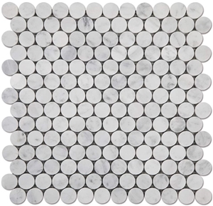 Italian Carrara White Bianco Lantern Marble Mosaic Arabesque