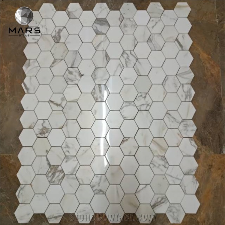 Italy Gold Marble Stone Mosaic Tile For Bathroom Floor