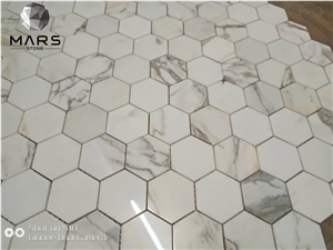 Italy Gold Marble Stone Mosaic Tile For Bathroom Floor