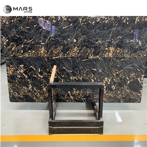 Italy Nero Portoro Golden Black Marble Room Floor Tile Price