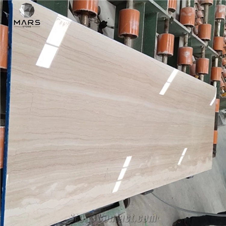 Italy Wood Grain Wooden Color Marble Coffee Table Big Slab